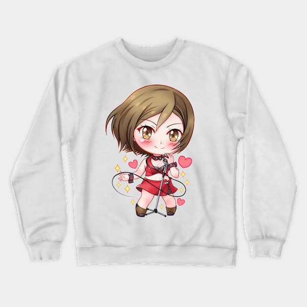 V3 Red Virtual Idol ! Crewneck Sweatshirt by CristalZhaduir